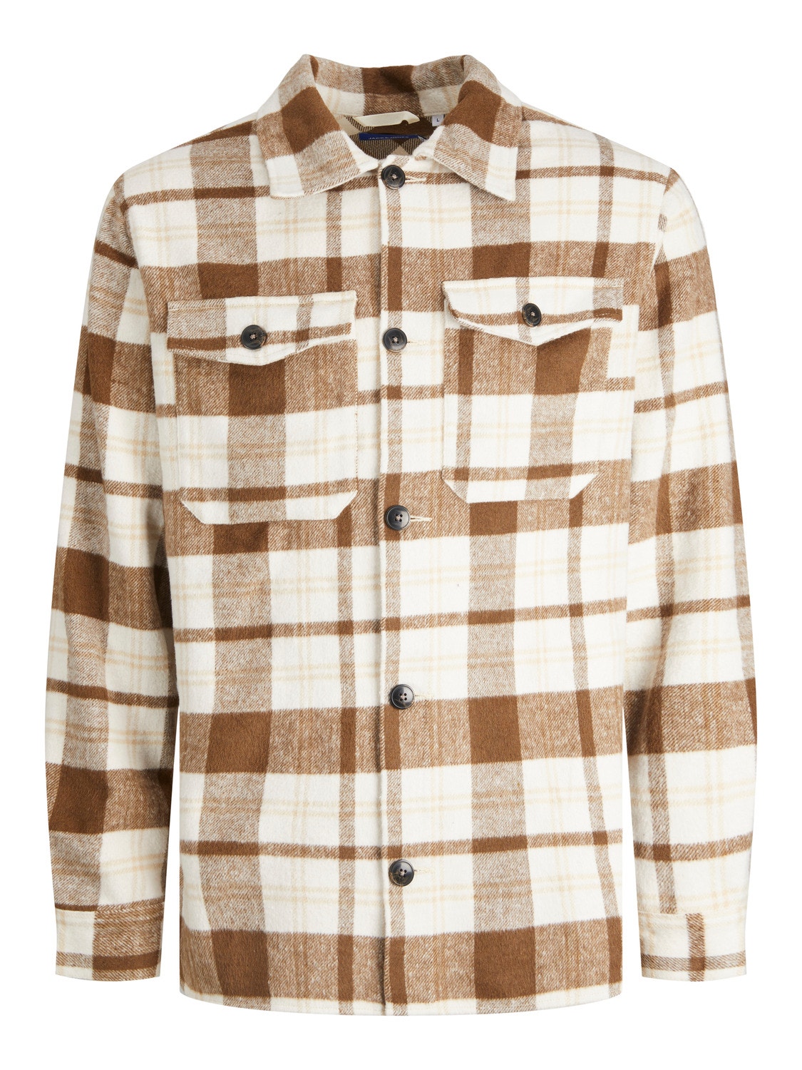 Jack & Jones Regular Fit Ternet skjorte -Seal Brown - 12213480