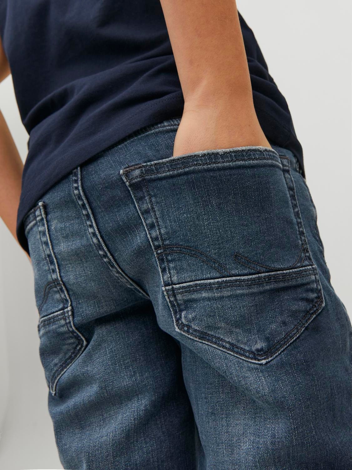 Jack & Jones JJIGLENN JJFOX RA 096 Slim fit jeans For boys -Blue Denim - 12213506