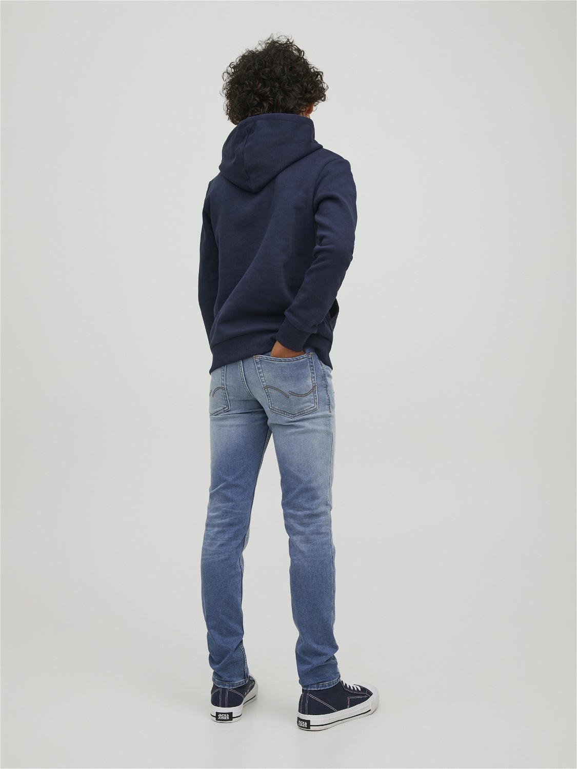 Boys Glenn Original GE 277 Indigo Knit Slim fit jeans | Medium Blue | Jack  & Jones®