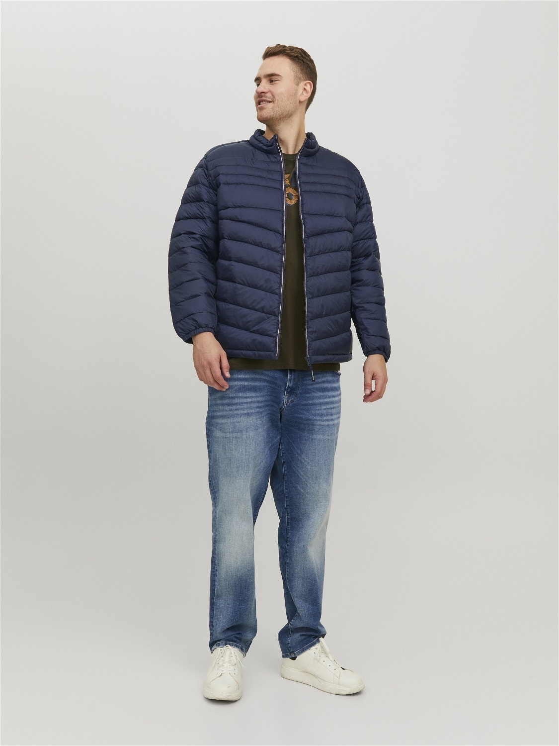Jack & Jones Plus Size Puffer jacket -Navy Blazer - 12214532