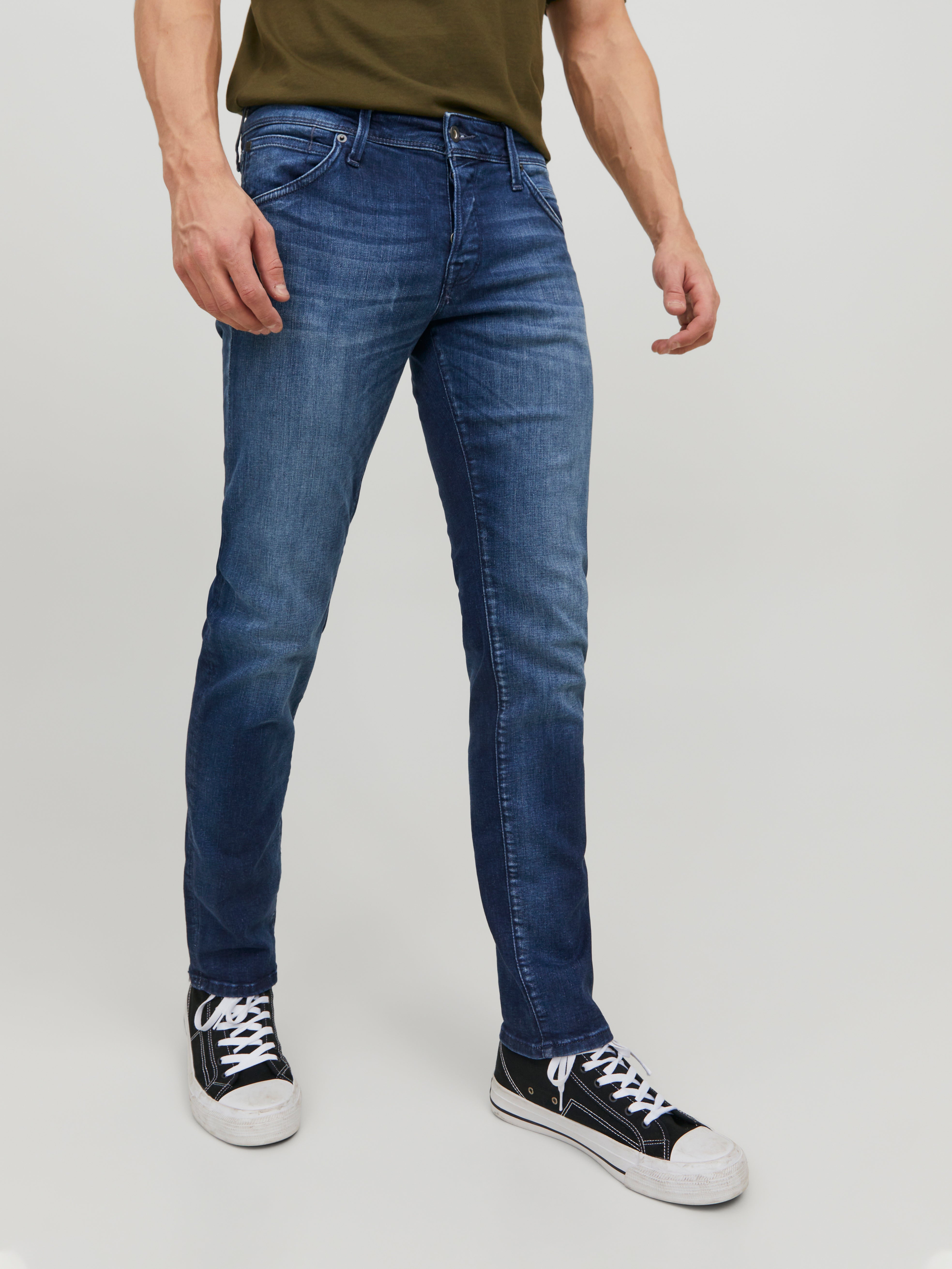 TOM TAILOR DENIM PIERS STRETCH - Slim fit jeans - mid stone wash denim  blue/light blue - Zalando.ie