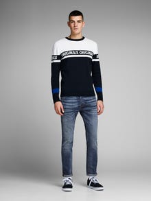 Jack & Jones JJITIM JJORIGINAL JOS 107 50SPS Slim Straight Fit jeans -Blue Denim - 12214816