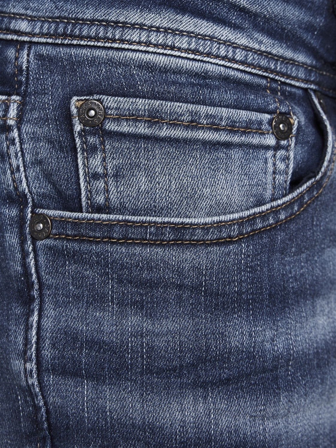 Jack & Jones JJIWHTIM JJORIGINAL JOS 107 50SPS Slim Straight Fit jeans -Blue Denim - 12214816