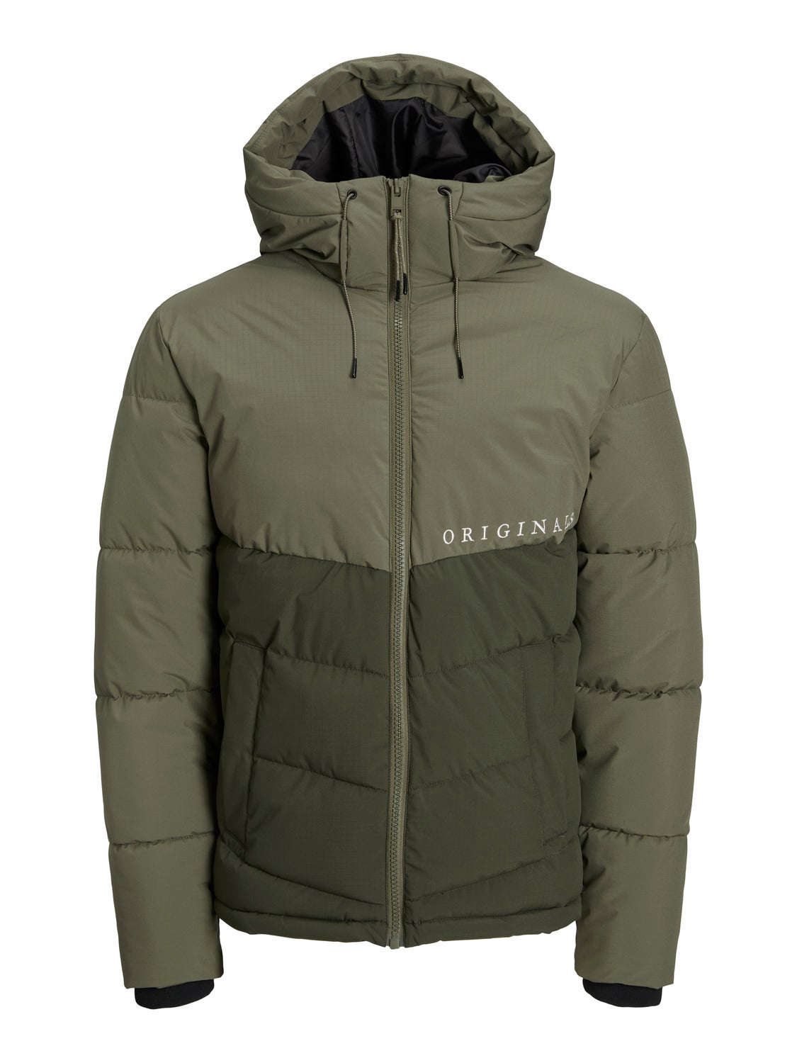 jack and jones green puffer jacket