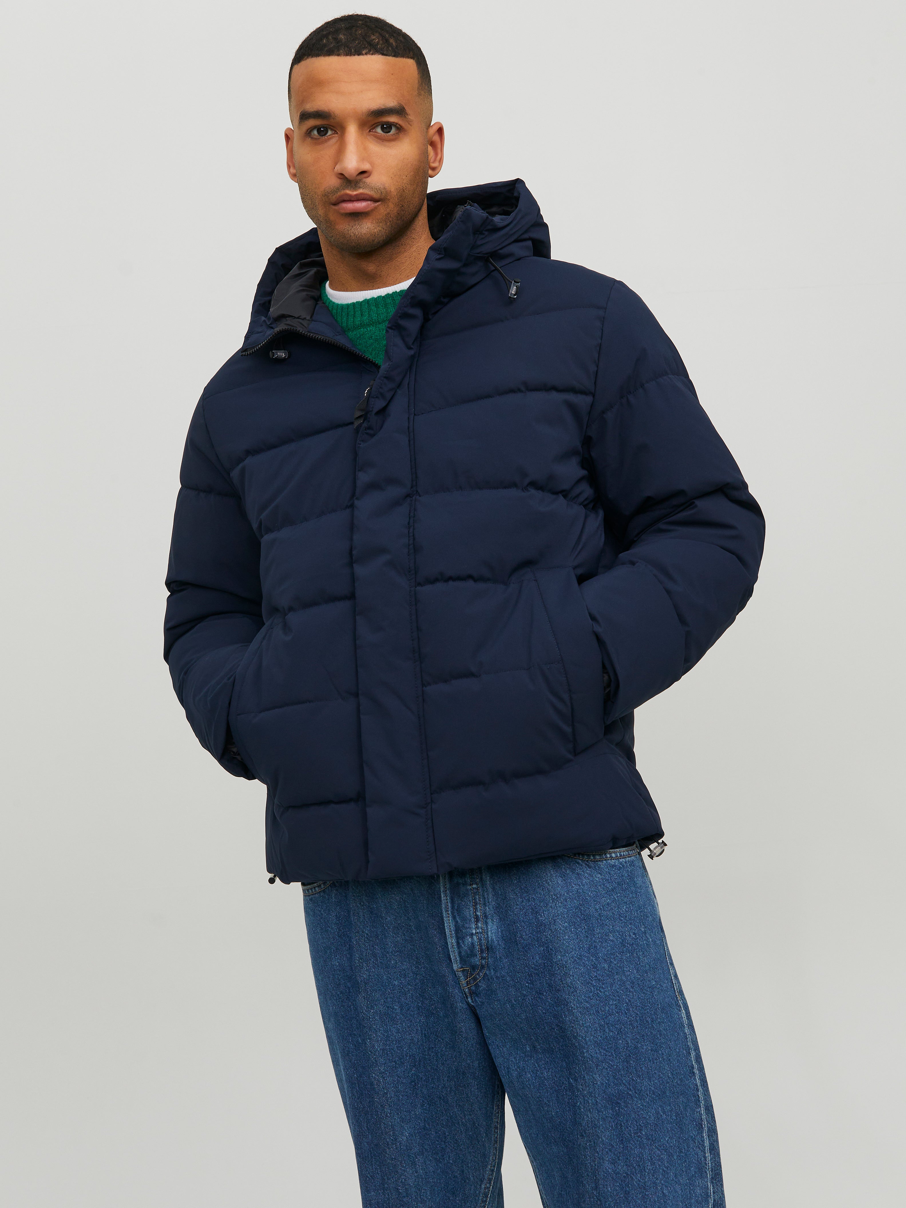 jack and jones blue puffer jacket