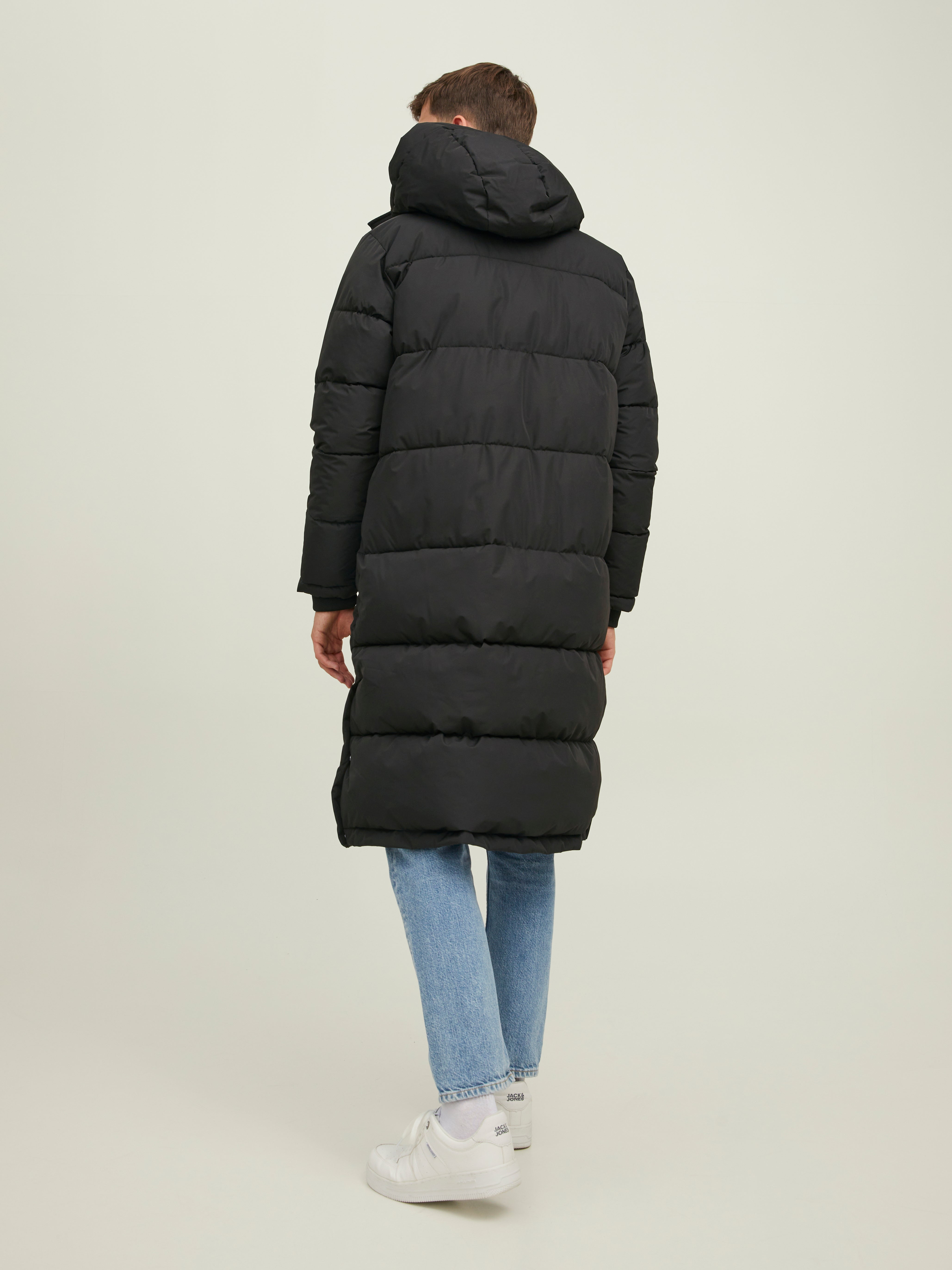 Long hooded Puffer Jacket with 20 