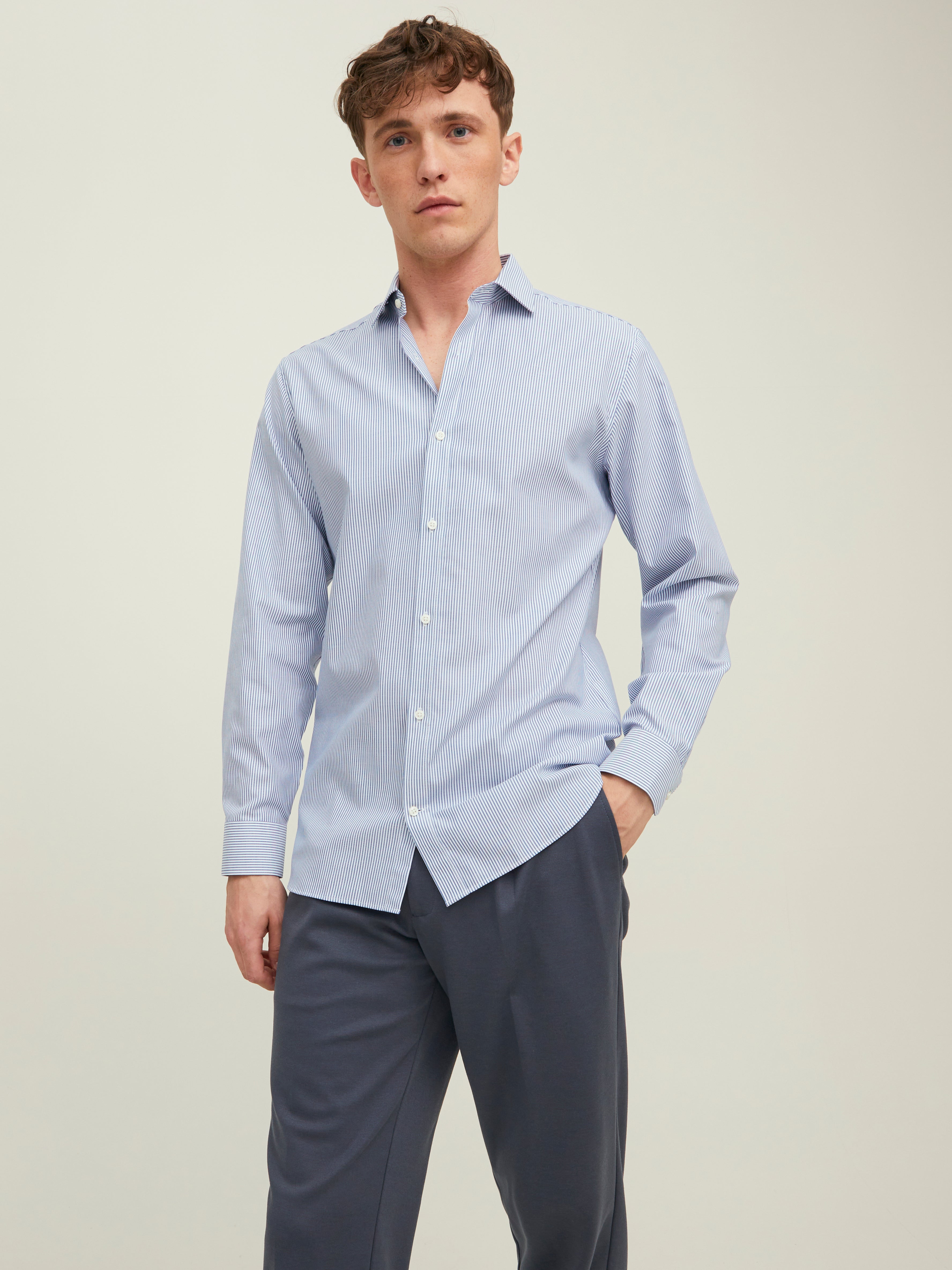 Blau L HERREN Hemden & T-Shirts Regular fit Rabatt 57 % Jack & Jones Hemd 