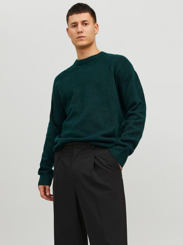 Jack & Jones Enfärgat Crewneck Stickad tröja - 12215468