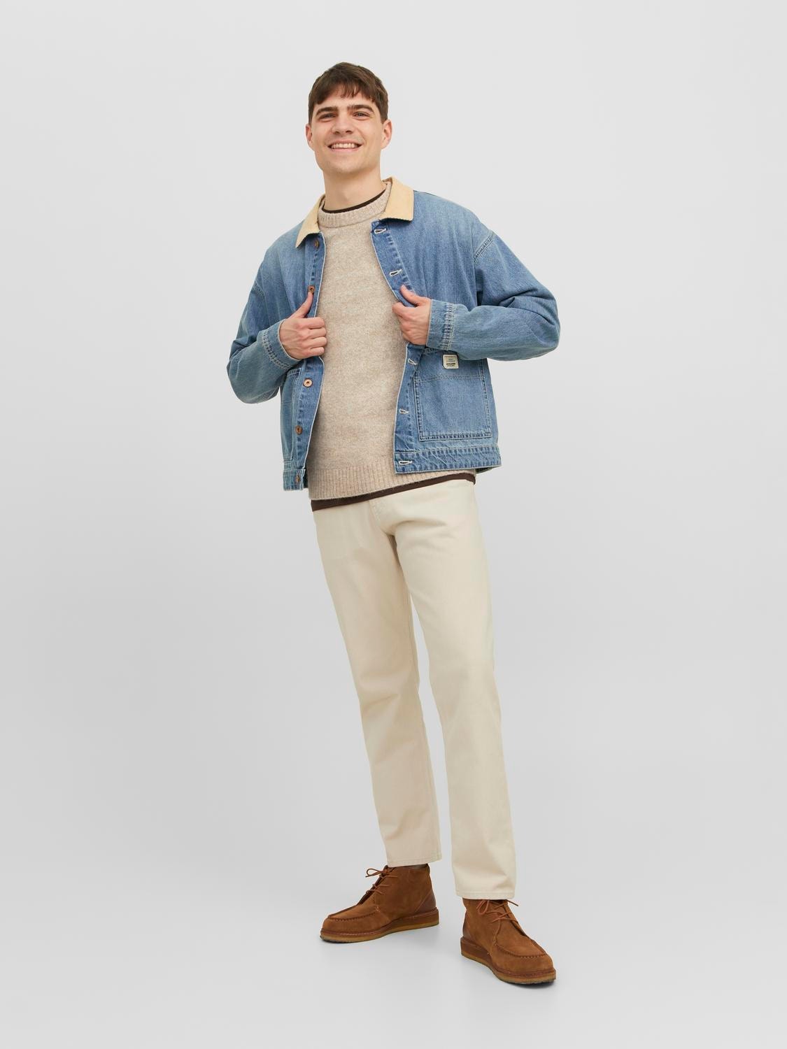 Jack & Jones Vanlig Strikkegenser med rund hals -Atmosphere - 12215468