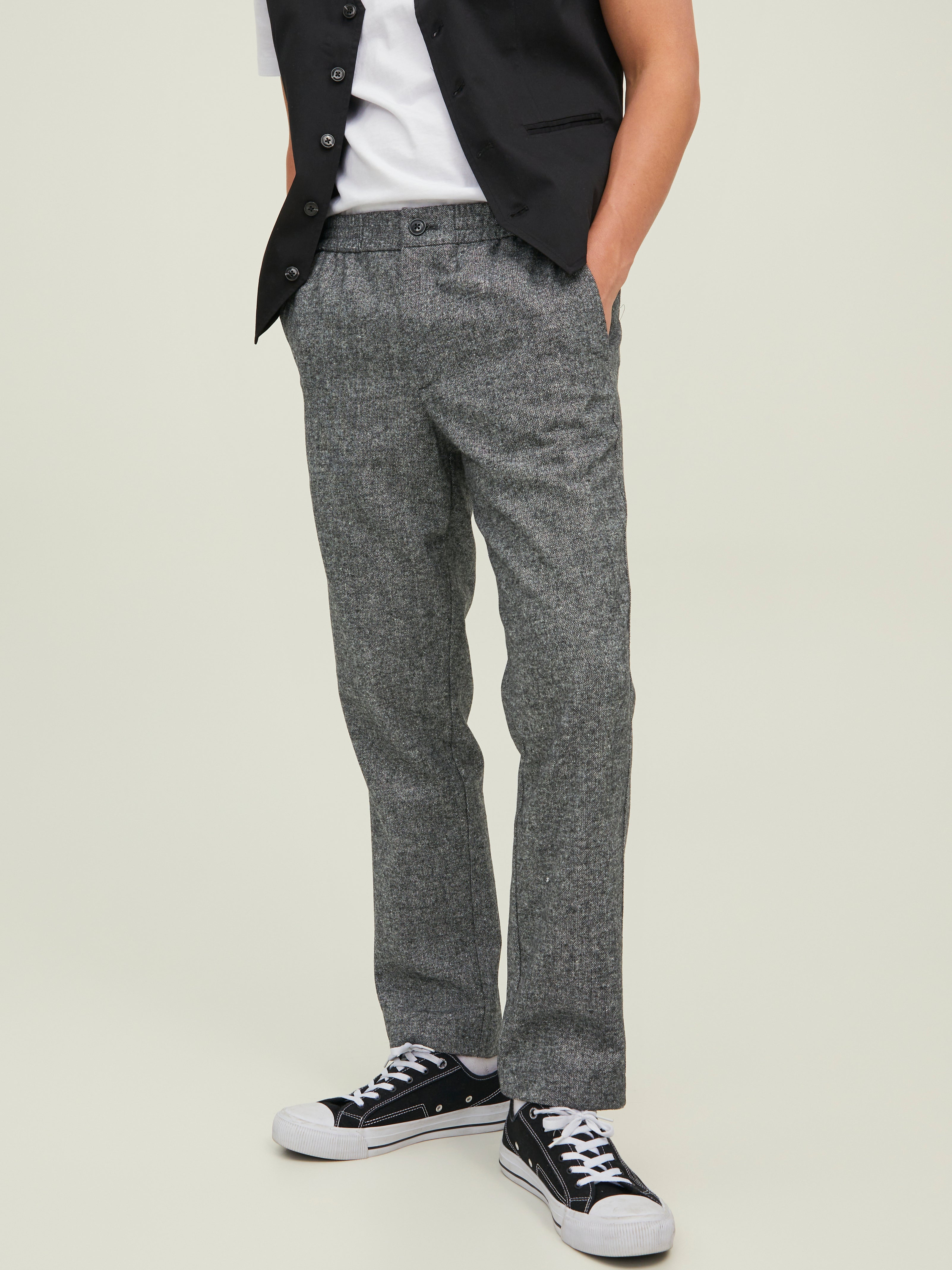 Charcoal Donegal Tweed Suit Trouser  Jacamo