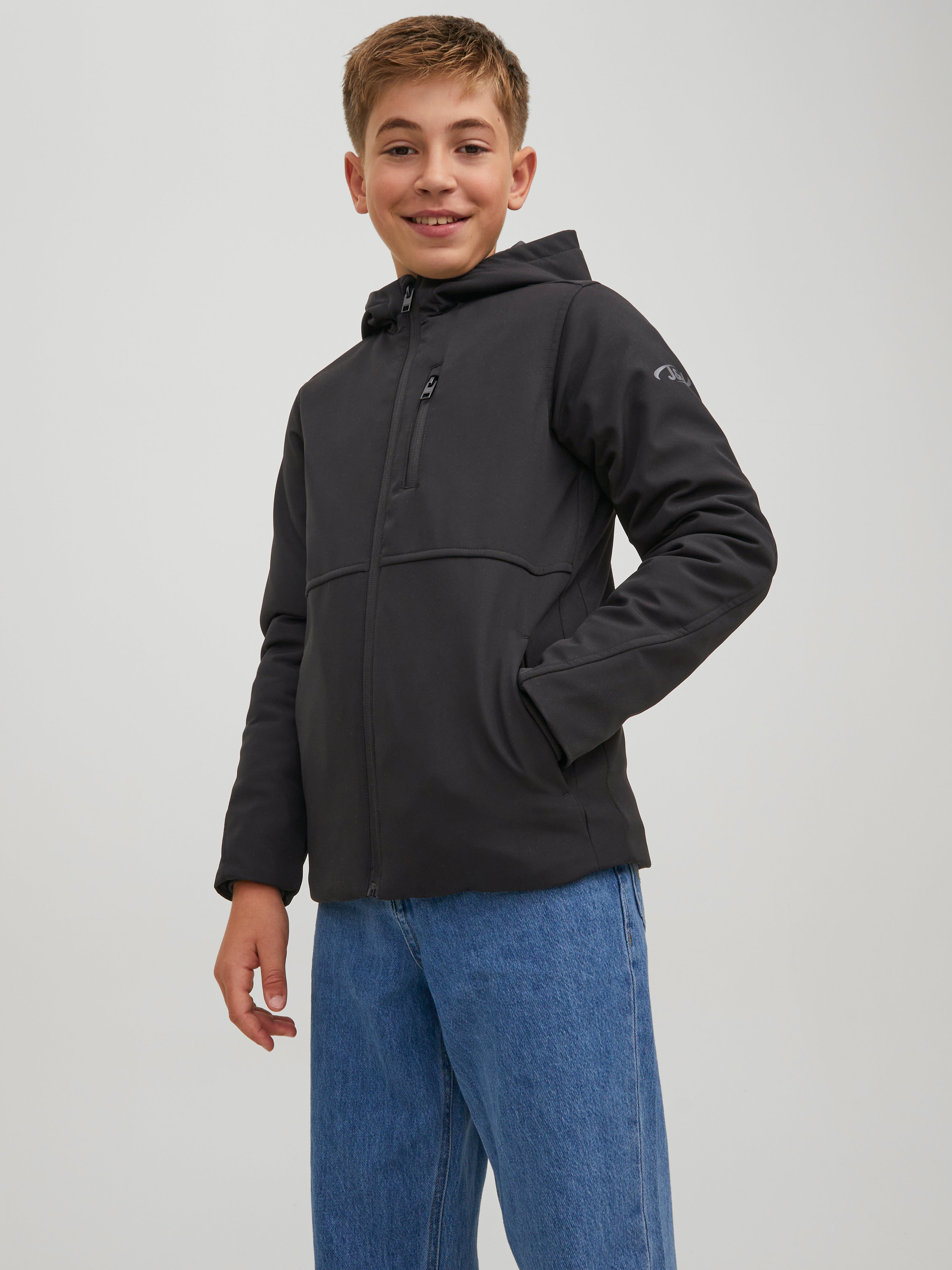 pols bestuurder het spoor Softshell jas Voor jongens | Zwart | Jack & Jones®