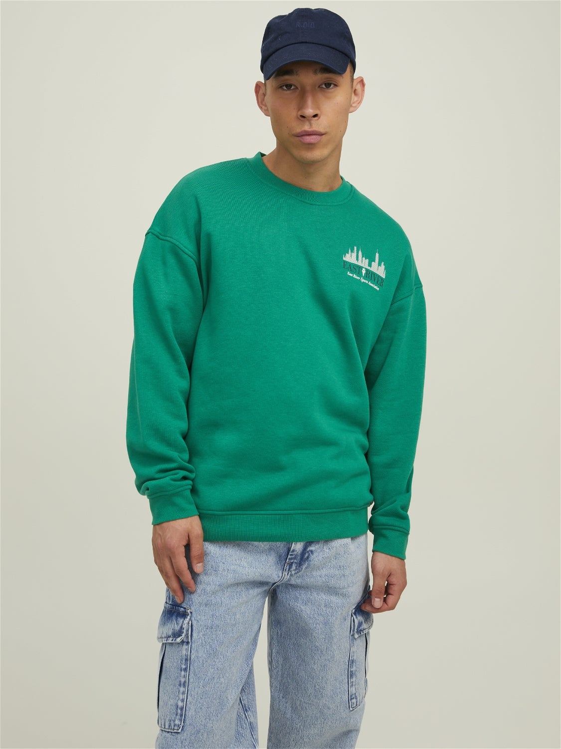 Men's Crew Neck Sweatshirts & Sweaters | JACK & JONES