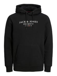 Jack & Jones Logo Kapuutsiga pusa -Black - 12216335