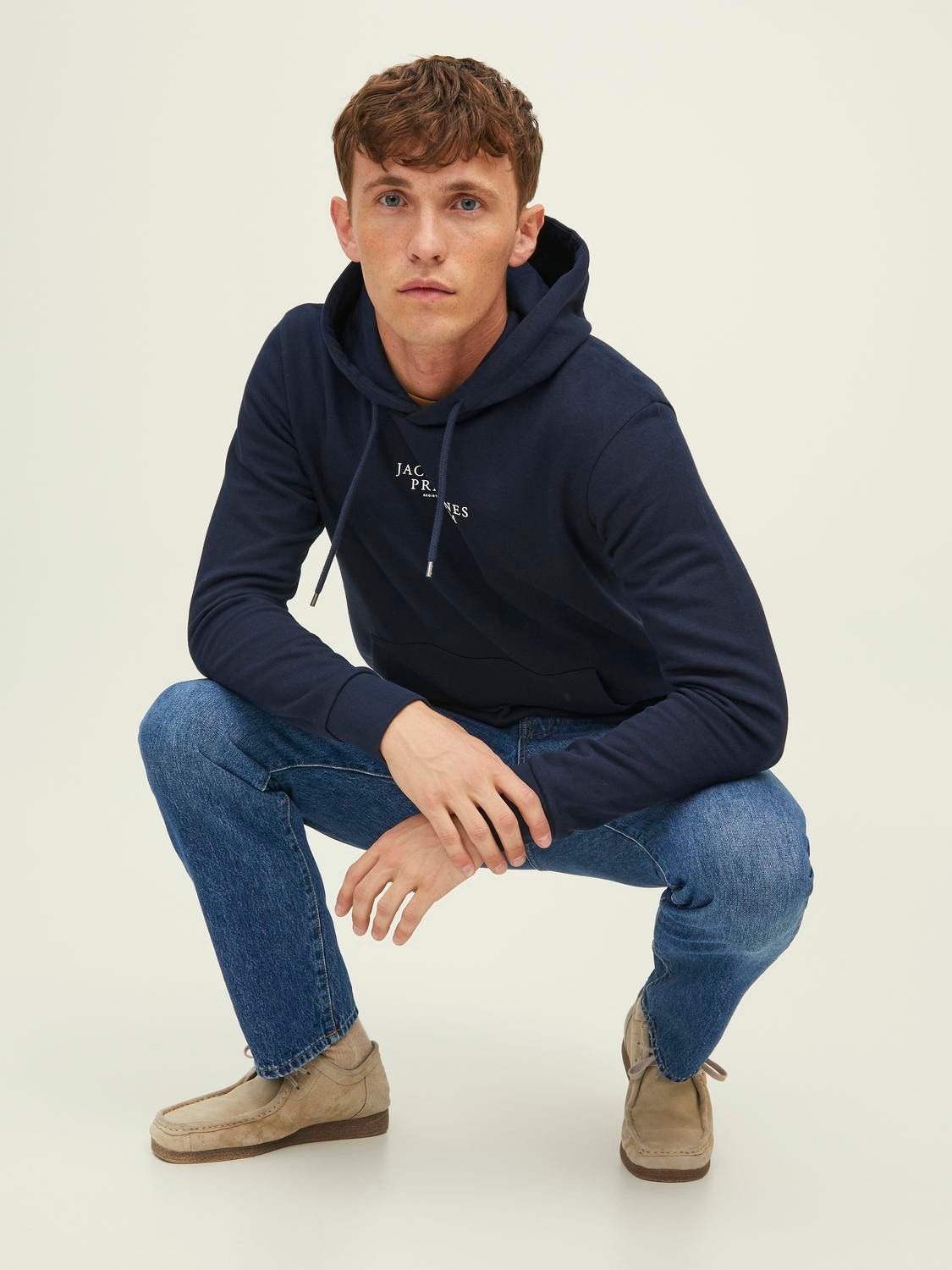 Jack & Jones Logó Kapucnis felső -Navy Blazer - 12216335