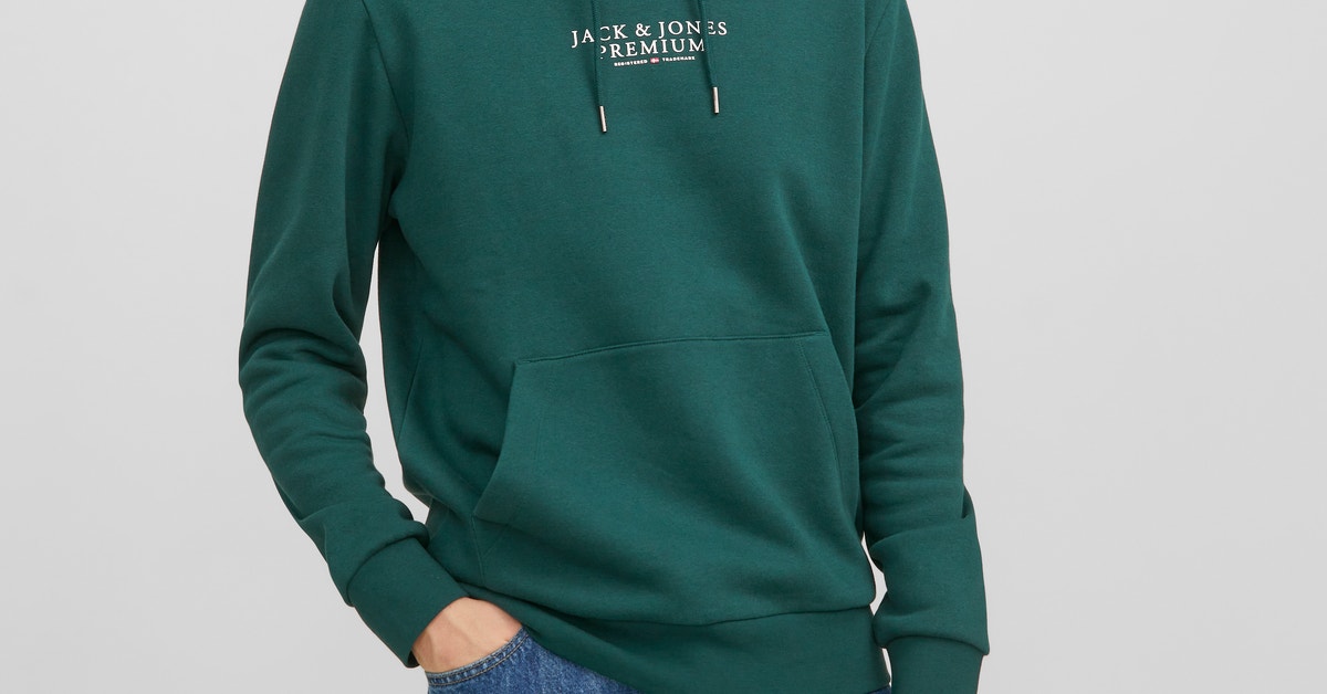 Logo Kapuzenpullover | Mittelgrün | Jack & Jones® 