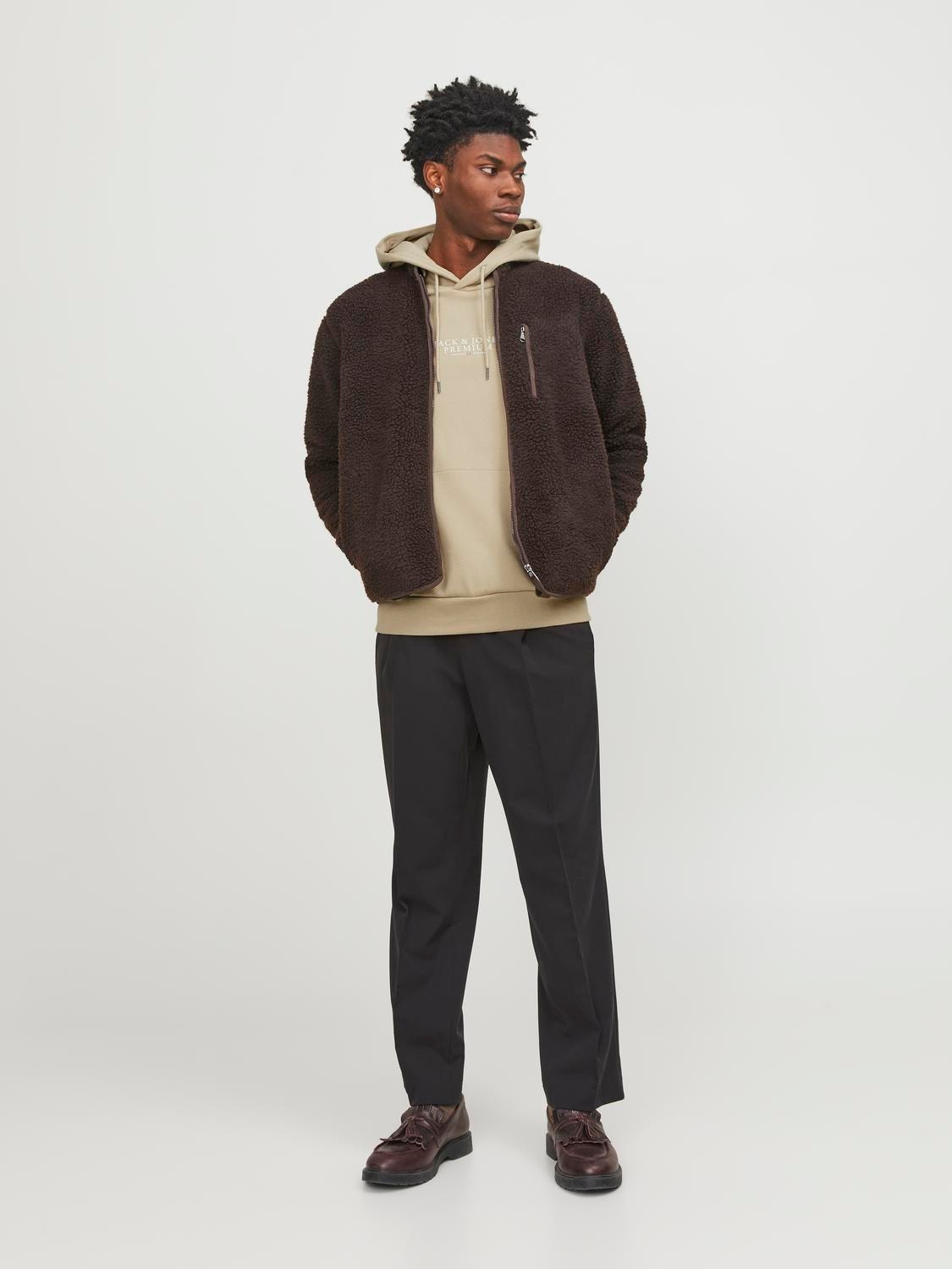 Jack & Jones Logó Kapucnis felső -Fields Of Rye - 12216335