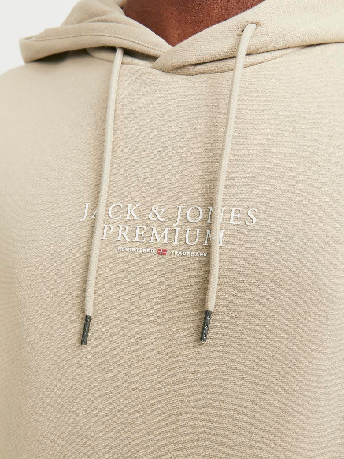 Logo Hoodie, Beige