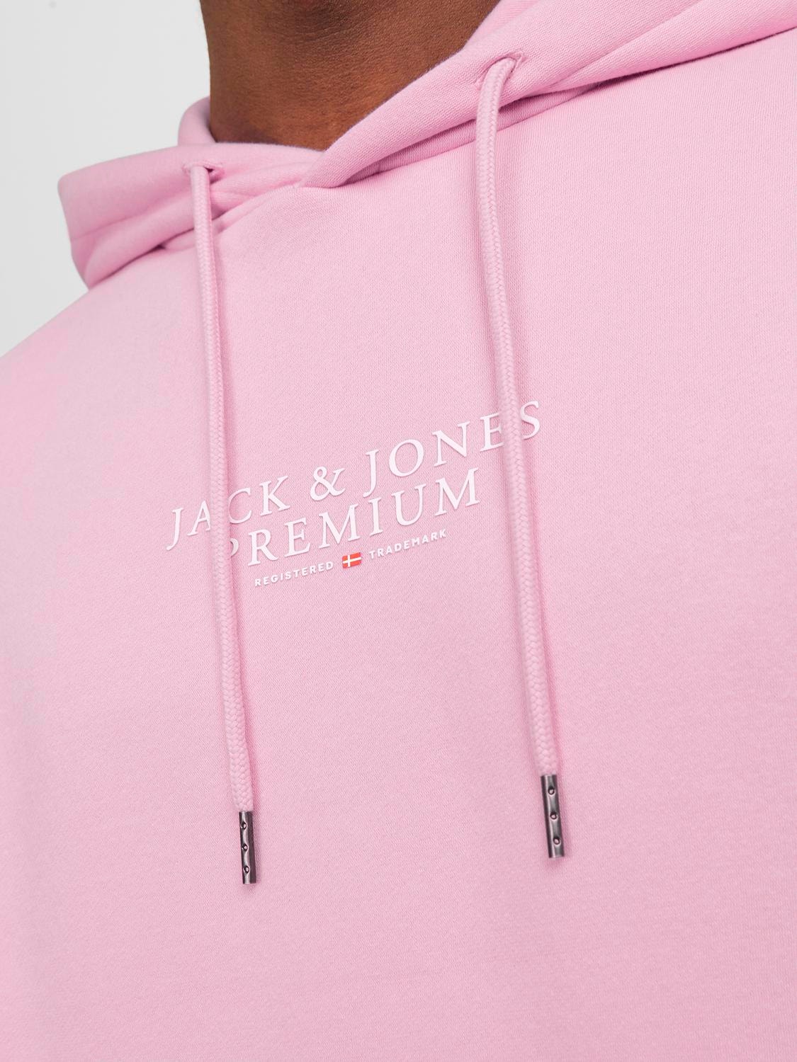 Jack & Jones Logo Kapuutsiga pusa -Prism Pink - 12216335