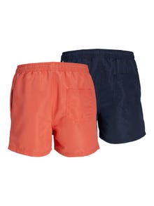 Jack & Jones 2-pak Regular Fit Badeshorts -Hot Coral - 12216434