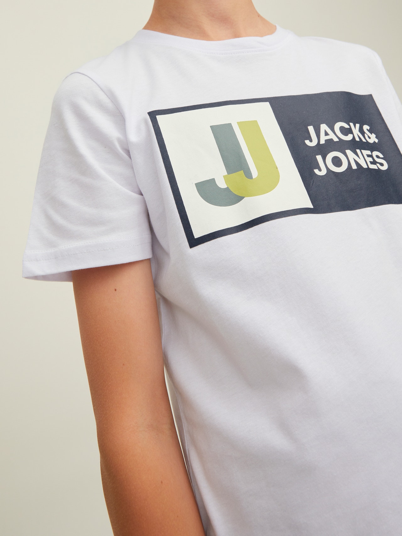 Jack & Jones Logo T-shirt For boys -White - 12216592