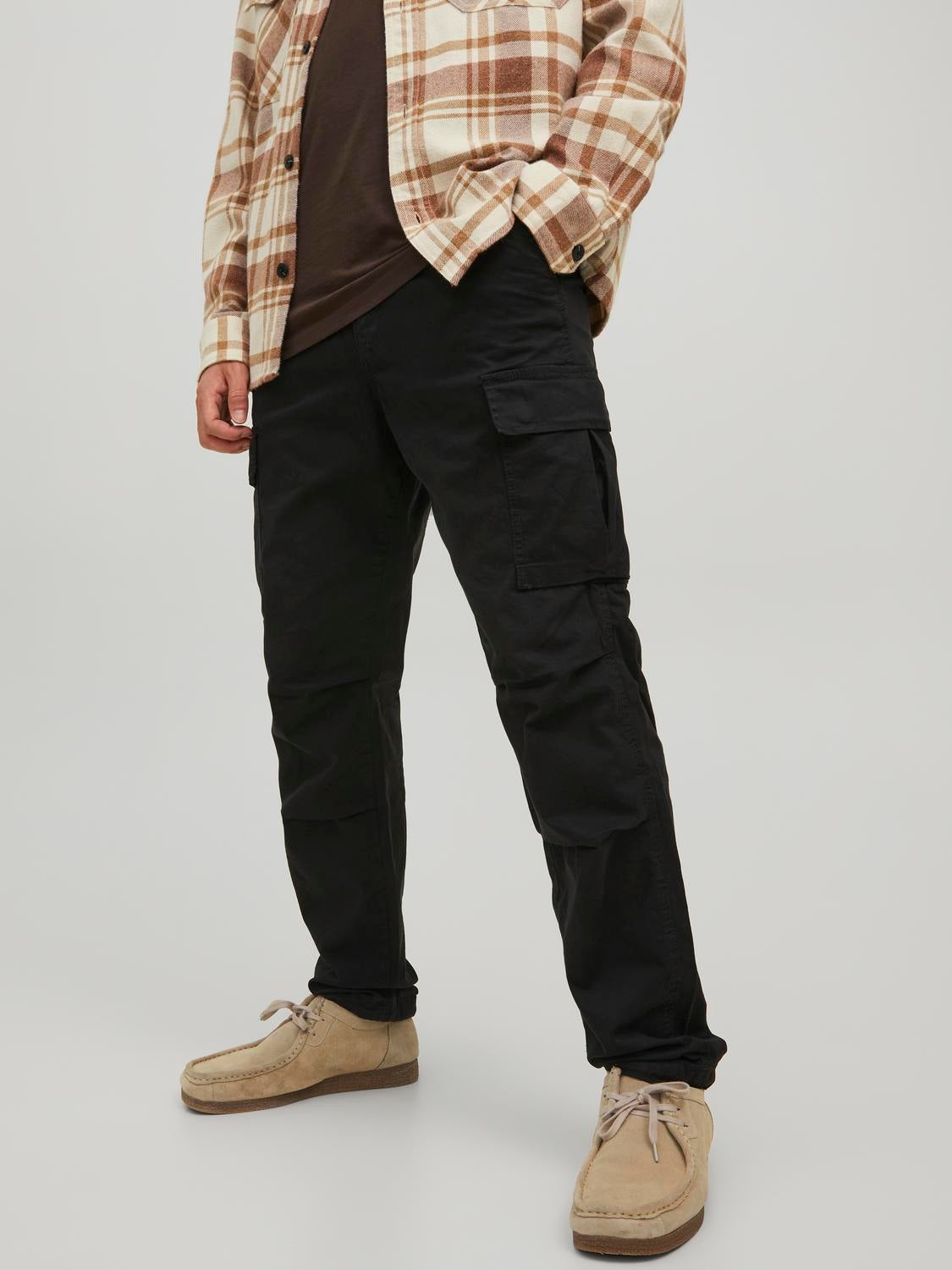 Jack \u0026 Jones Ace Tucker Cargo Trousers - Men - Black