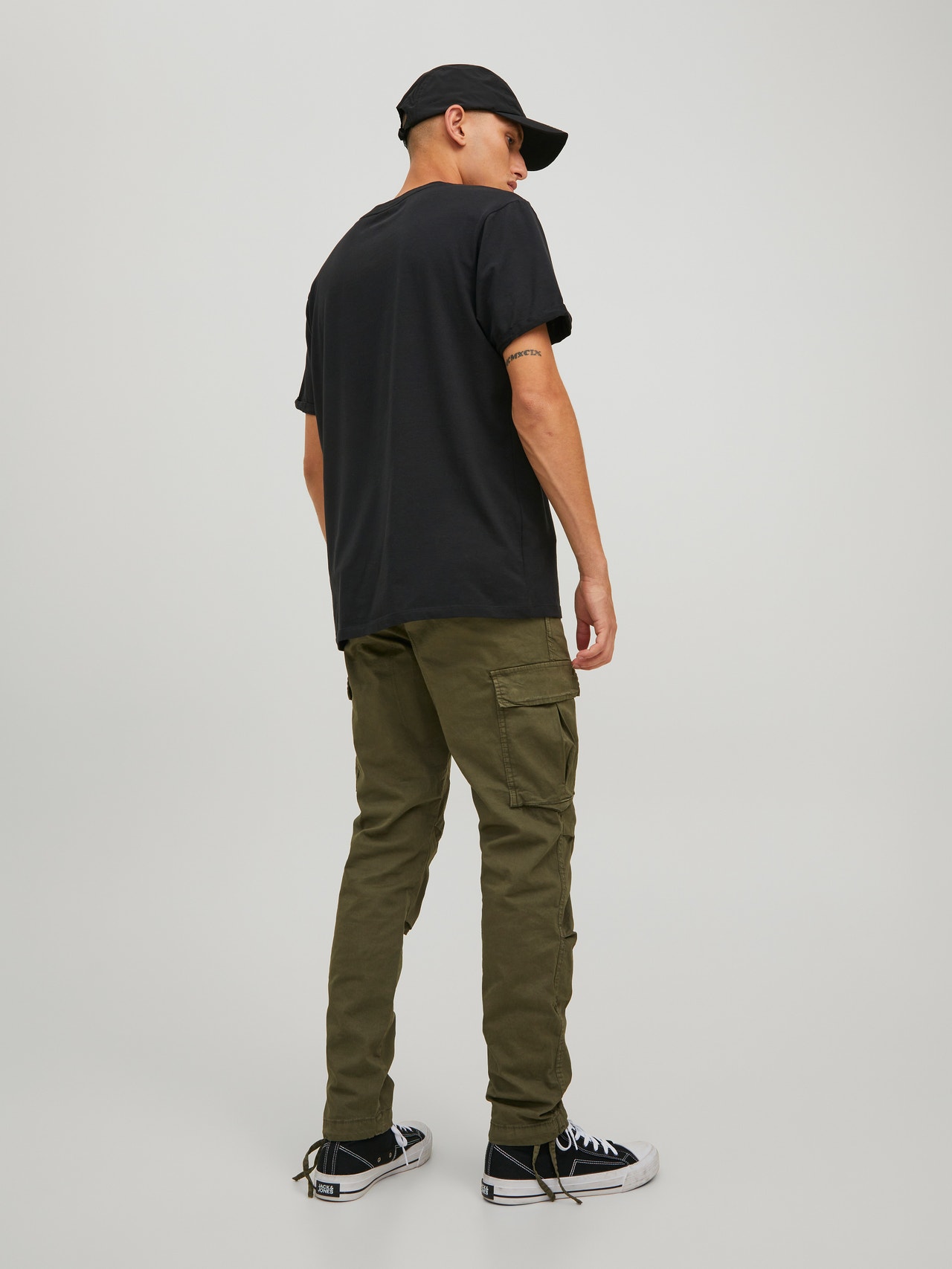 Carrot fit Cargo trousers, Dark Green