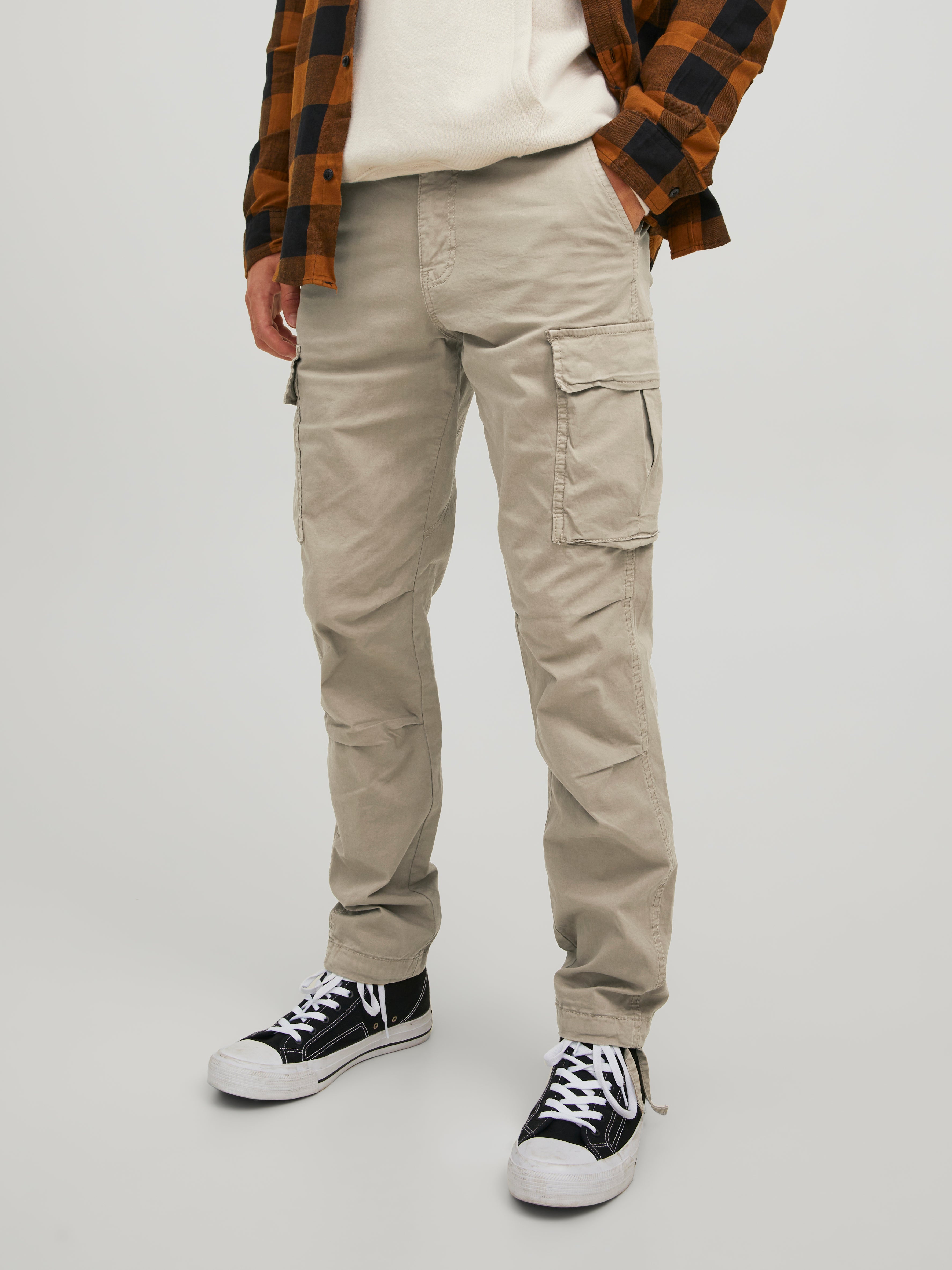 Buy Jack & Jones men luke fit camouflage cargo pants black grey Online |  Brands For Less