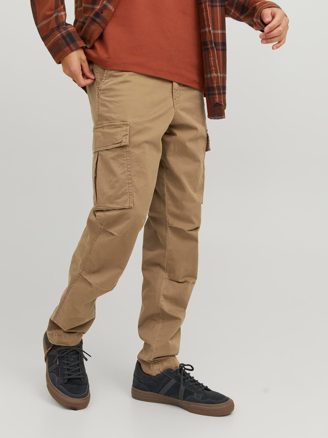 Regular Fit Ripstop cargo trousers - Beige - Men | H&M IN