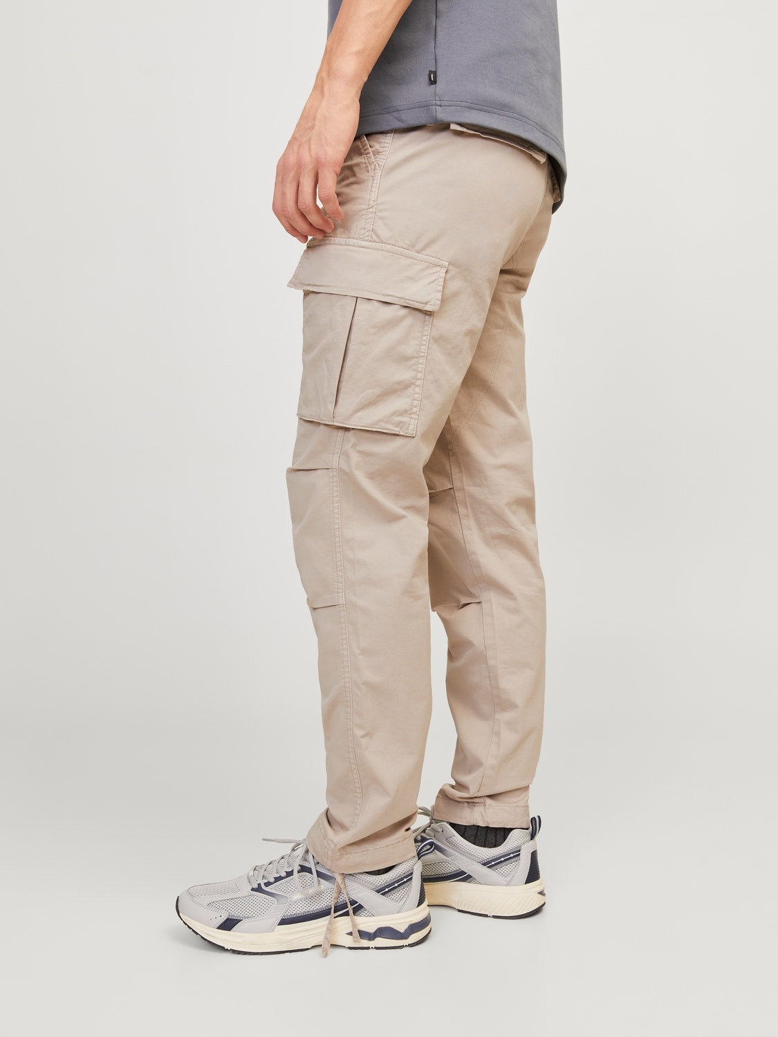 Jack & Jones Pantalones cargo Carrot fit -Silver Cloud - 12216664