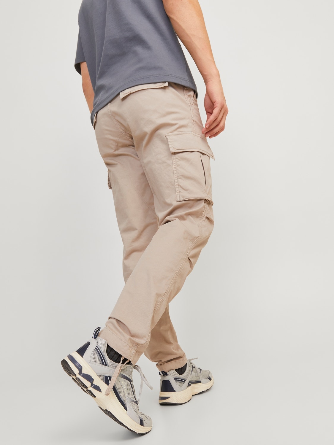 Jack & Jones Pantalones cargo Carrot fit -Silver Cloud - 12216664