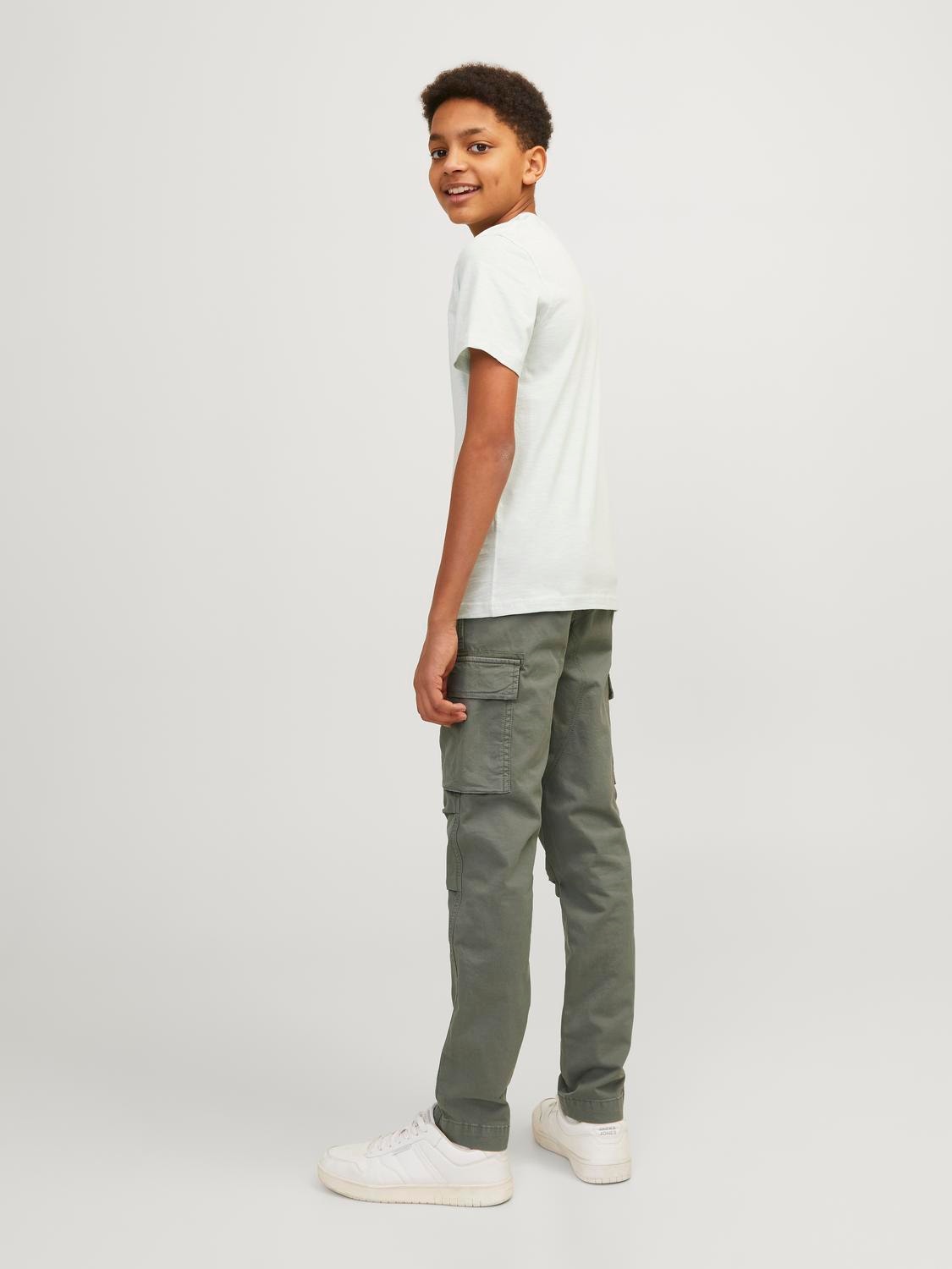 Jack & Jones Poikien Regular Fit Chino-housut -Agave Green - 12216756