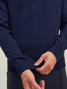 Jack & Jones Gładki Sweter z dzianiny z okrągłym dekoltem -Maritime Blue - 12216799