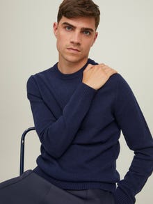 Jack & Jones Plain Crew Neck Jumper -Maritime Blue - 12216799