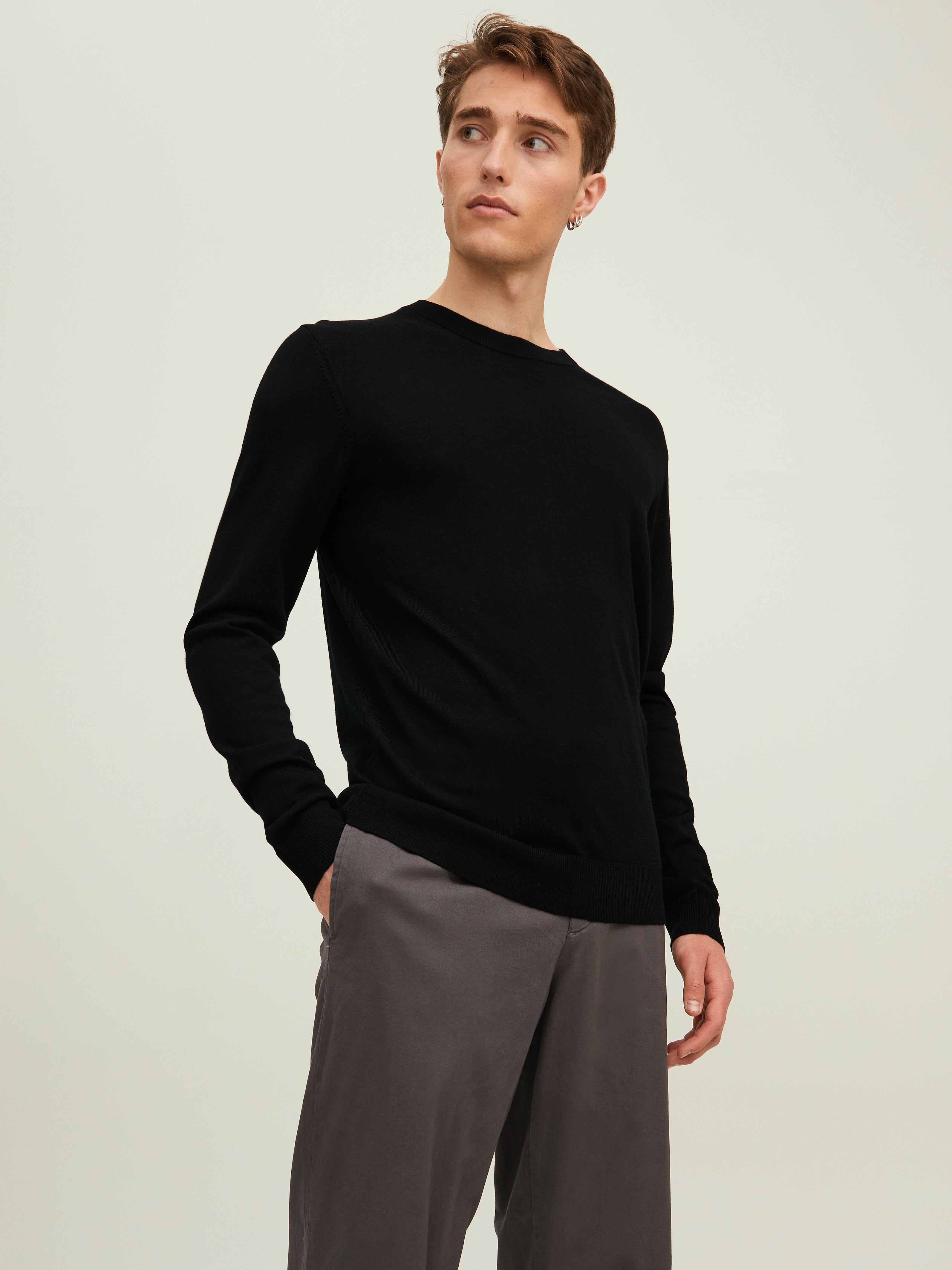 50% Rabatt auf Einfarbig Strickpullover mit Rundhals | Jack & Jones®