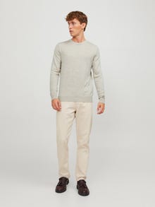 Jack & Jones Ensfarvet Striktrøje -Pure Cashmere - 12216817
