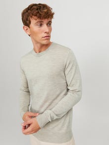 Jack & Jones Ensfarvet Striktrøje -Pure Cashmere - 12216817