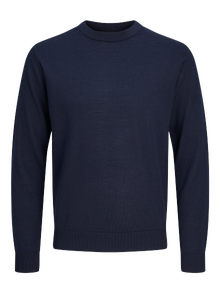 Jack & Jones Ensfarvet Striktrøje -Night Sky - 12216817
