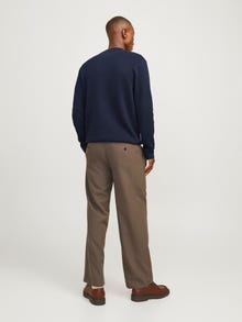 Jack & Jones Ensfarvet Striktrøje -Night Sky - 12216817