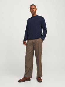 Jack & Jones Ensfarvet Striktrøje -Night Sky - 12216817