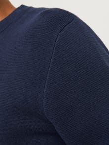 Jack & Jones Ensfarvet Striktrøje -Night Sky - 12216817