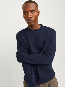 Jack & Jones Ensfarvet Striktrøje -Night Sky - 12216817