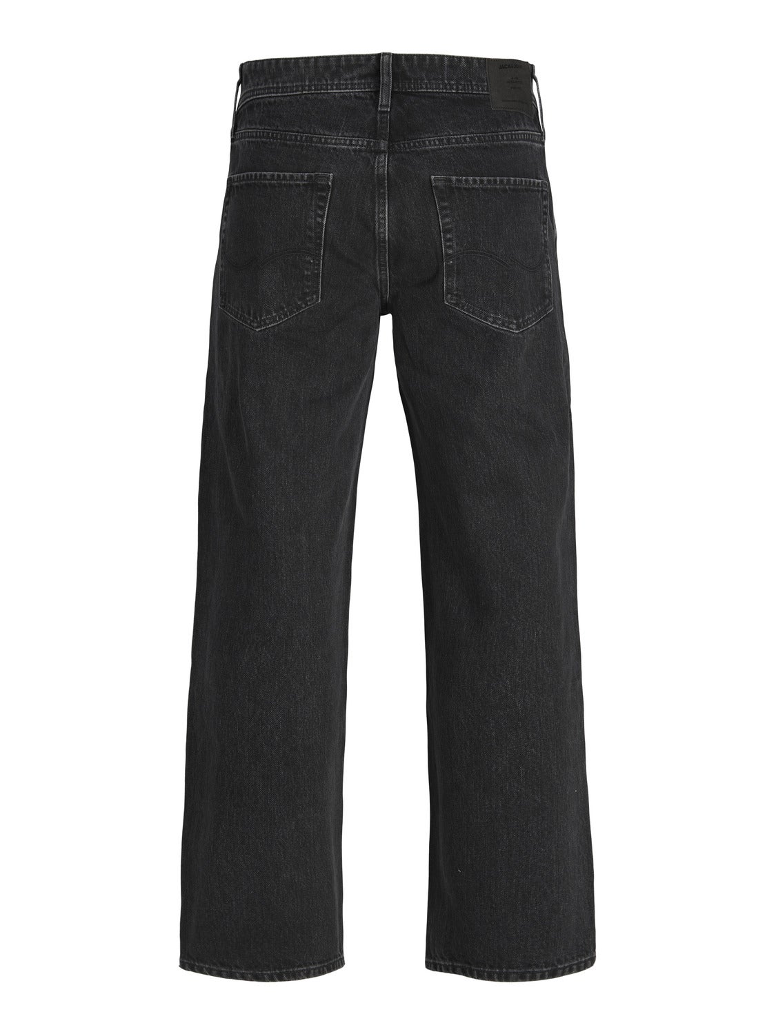 black polyester jeans