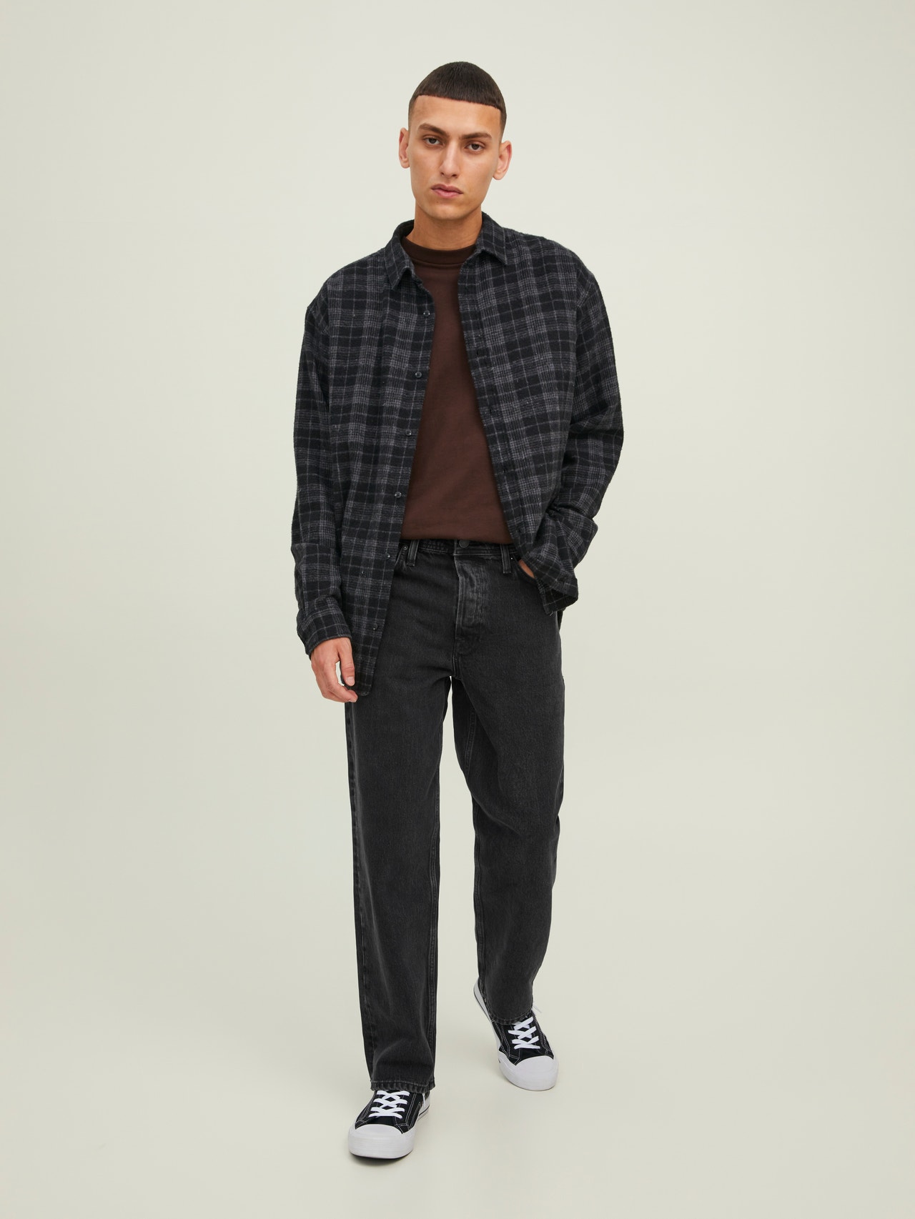 Jack & Jones JJIEDDIE JJORIGINAL - Jeans baggy - black denim/nero denim Jack & Jones JJIEDDIE JJORIGINAL - Jeans baggy - black denim/nero denim