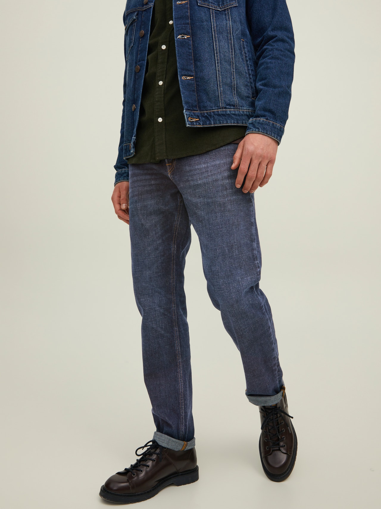 Jack & Jones JJIMIKE JJORIGINAL AM 712 Jean Coupe tapered -Blue Denim - 12216921