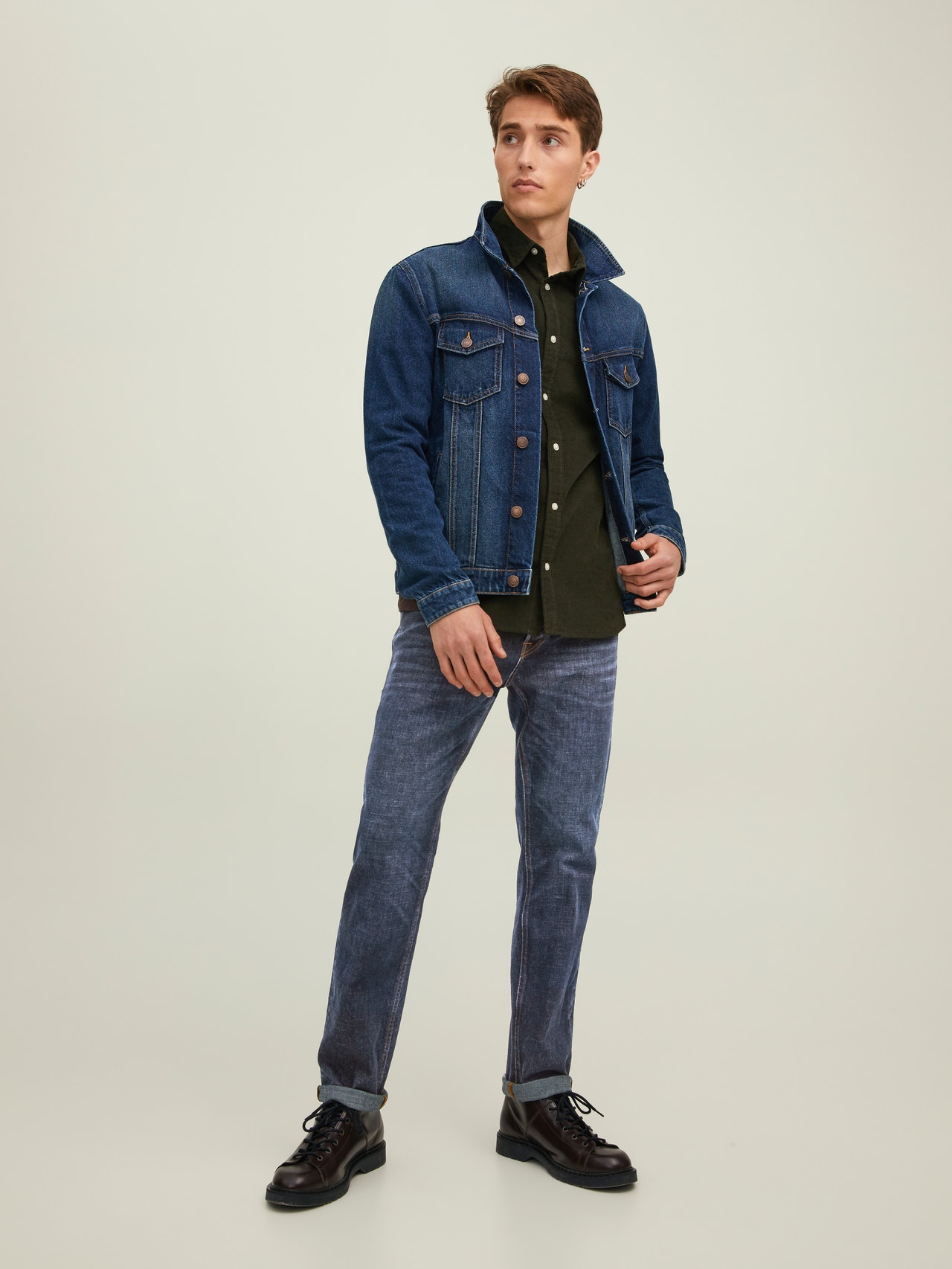 Jack & Jones JJIMIKE JJORIGINAL AM 712 Jean Coupe tapered -Blue Denim - 12216921