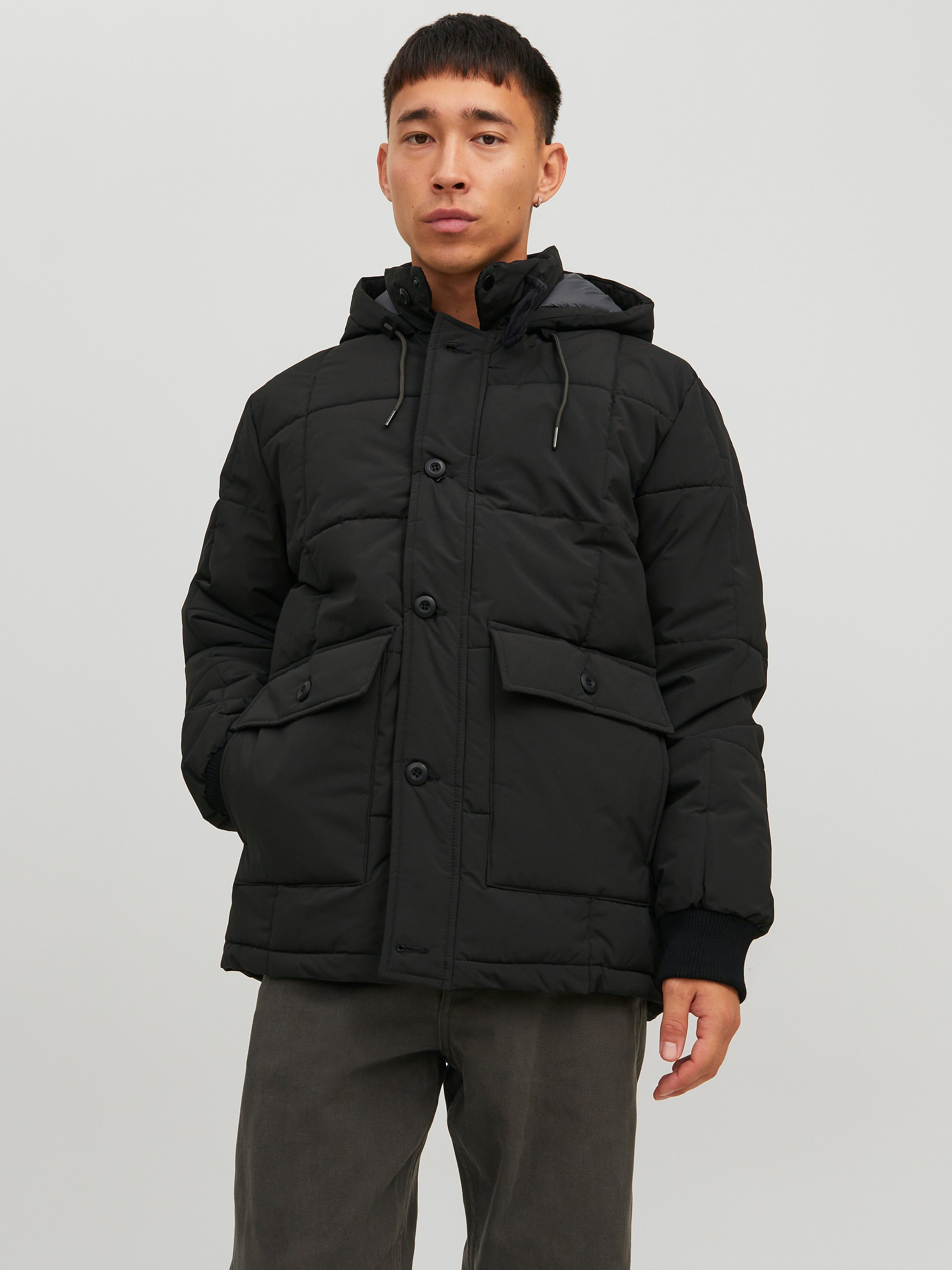 jordan wings down parka black