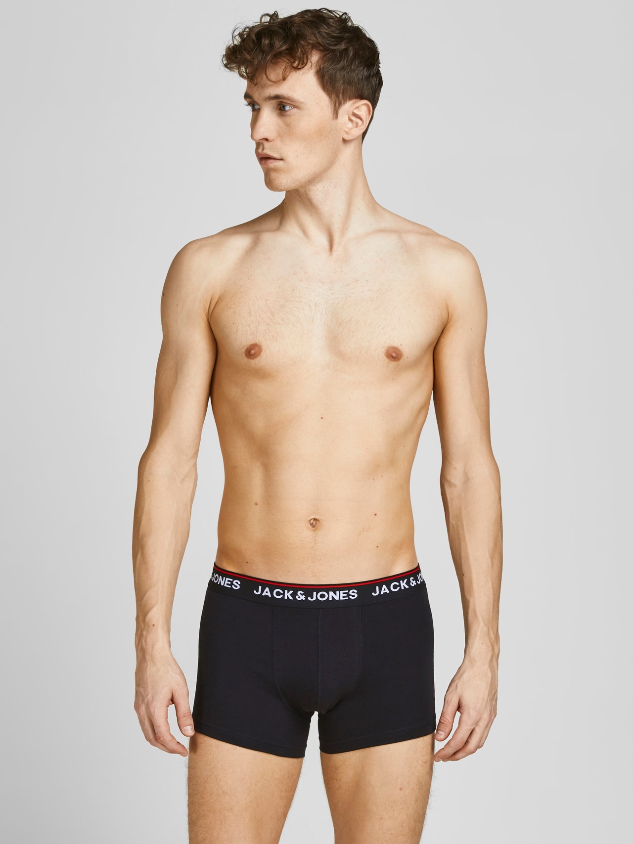 JACK & JONES Boxer Uomo In Cotone, Confezione Da 5, Comodi E Traspiranti, Vita Elastica, Vestibilità Aderente