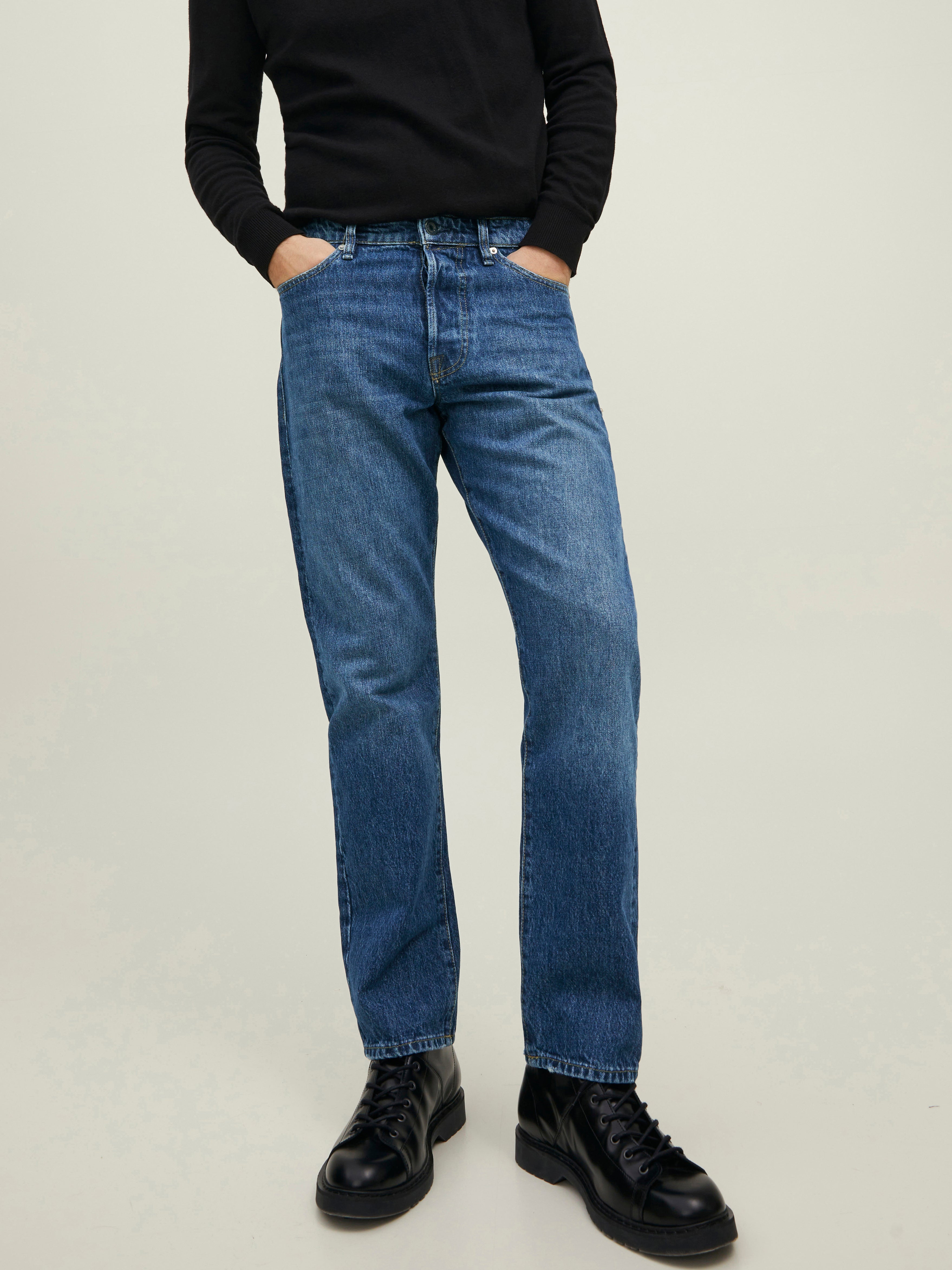 JJICHRIS JJCOOPER JOS 790 PCW Relaxed Fit Jeans | Medium Blue 