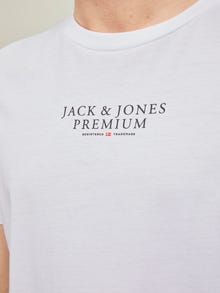 Jack & Jones Logo Crew neck T-shirt -White - 12217167