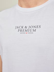 Jack & Jones Logo Kruhový výstřih Tričko -White - 12217167